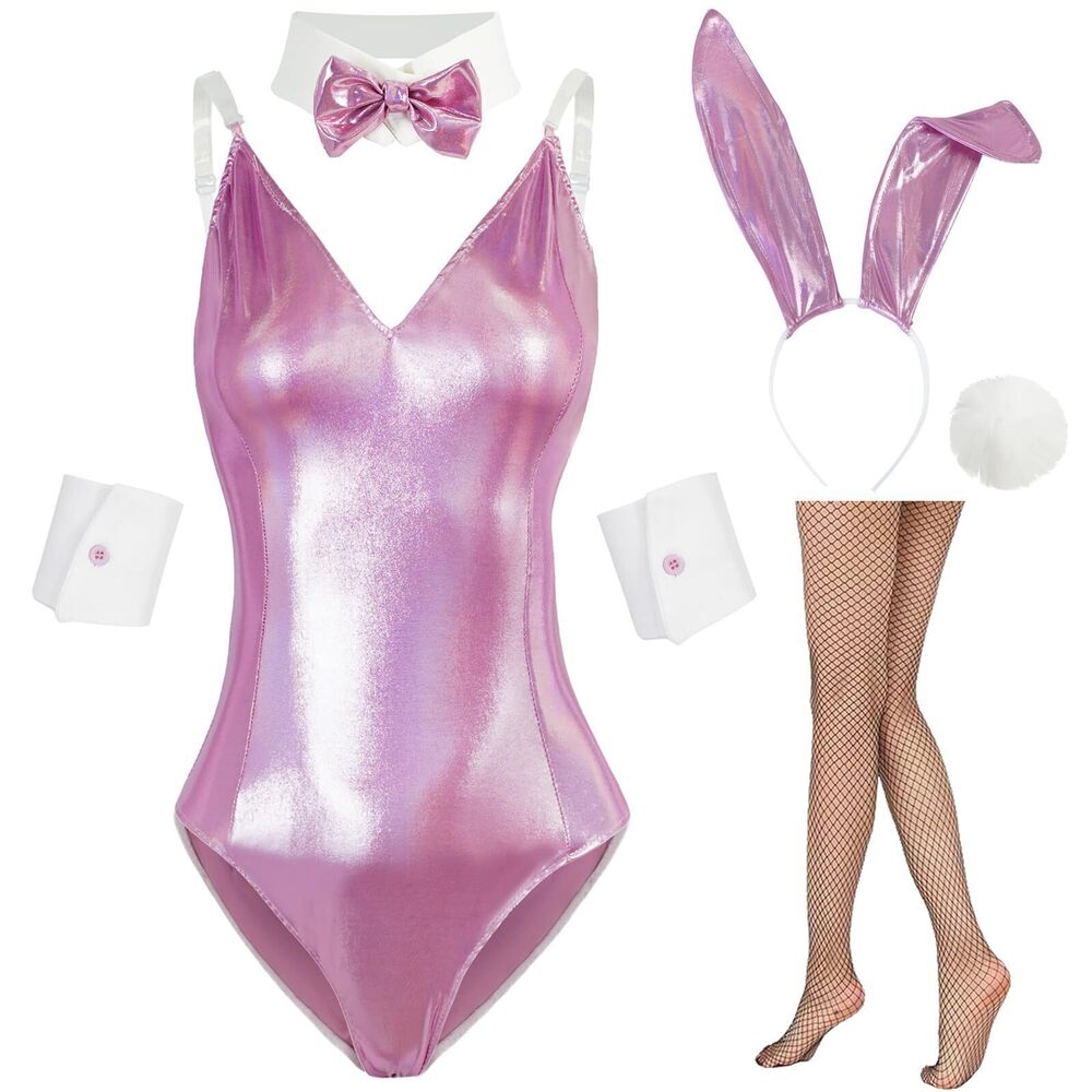 5148 Bunny Costume Girl Bodysuit Halloween Role Play Bunny Outfit with Ear